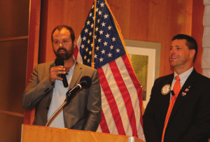 Bill’s Singing Ringer with President Dave.