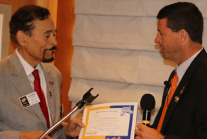 President Dave presents our speaker District Governor Lu de Sylva with our Sole Power award.