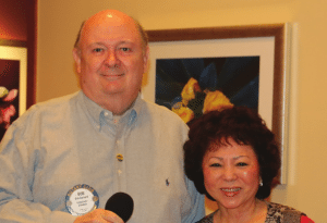 Colonel Bob Barnard introduced his wife Yoko who joined him for lunch on their Anniversary Day.