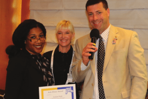 President Dave presents our speakers from the Cleveland Clinic our Sole Power Award.