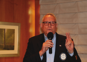 Ted McAdam introduces the Palo Verde High School Air Force JROTC Color Guard.