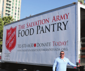 Last week’s meeting was our Annual meeting representing a food can contest between the Kiwanis Clubs of Nevada and our club. The beneficiary of our Food Drive contest is the Salvation Army.