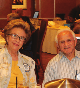 Carolyn Sparks and Jerry Engle join each other for lunch.
