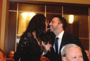 Greg Devereaux plays a clever card trick with Rosalee Hedricks.