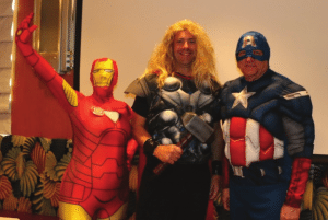 IronWOman, Thor and Captain America closed the meeting with best wishes for a happy Halloween.