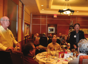 Other birthday members were recognized in song by the club singing Happy Birthday.