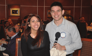 Erik Astrameki & guest fiancee Lucy.