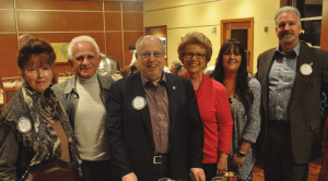 January Birthday Table Marchella, Jerry, Stu, Carolyn, Taiya, and Kirk.