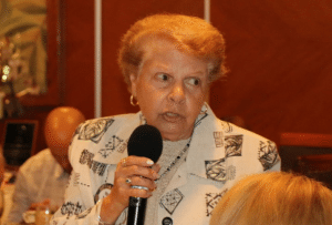 Marie Walsh announced the next Breakfast with Books date