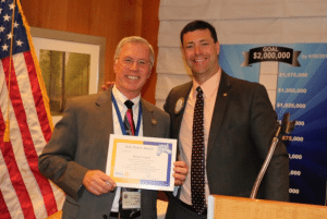 President Dave presented our speaker Brian Connett with our Sole Power Award