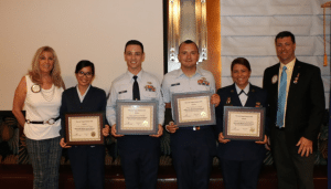 Jackie Thornhill and president Dave presented the Wetzel award winners to the club.