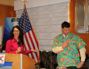 Rosalee Hedrick announced the dates for the District Conference and Dave displayed the Attire.