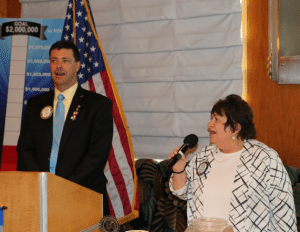 Sidra Kain led us in song with “God Bless America”.