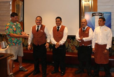 President Dave recognized the food servers during his presidency.