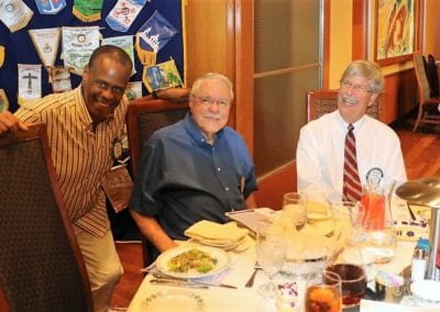 Our Birthday table was meagerly populated by only three true birthday members. Doug Grant, Robert Brinton and Richard Jost.