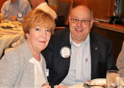 Stu Lipoff enjoys fellowship and lunch with his wife Harriet.