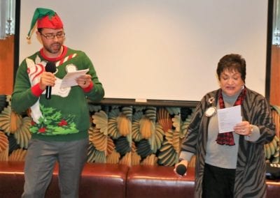 Sidra Kain and Tyler Wistisen introduced our program of wonderful Christmas carols