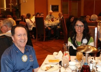 PP Steve Linder and Rosalee Hedrick sat at the presidents table.