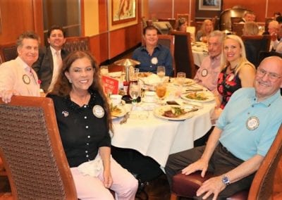 This month’s Birthday table included PP Karen Whisenhunt, Michael Williams, Matt Nelson, Chris Rodenfels, Paul Kruger, Jamie Goldsmith and PP Jim Tucker.