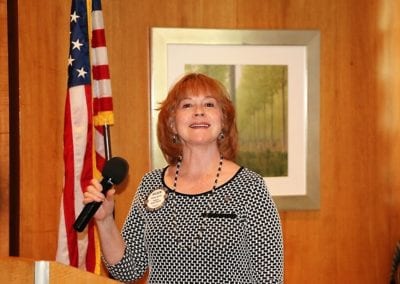 Arleen Sirois led us in song and the Pledge of Allegiance