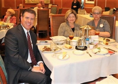 At the head table was our speaker Christopher Lalli, his assistant Audrie Locke and Janice Lencke.
