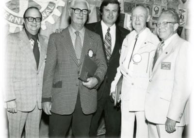 Irwin Kishner, Walt Wehner, Pres Dave Welles, Harvey Luce and Stan Warburton 1977