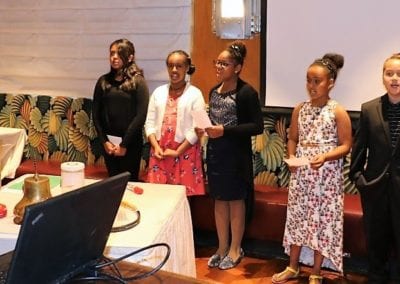 Our invocation, song and meeting were led by the Kideract student from Bracken Elementary School