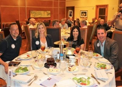May’s birthday table included Rod Tucker, Carey Grohs, an infiltrator Francesca Gilbert and David Squier.