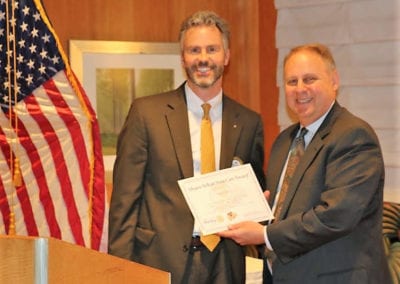 President Jim presented our speaker Frank Mack with our “Share What You Can” award