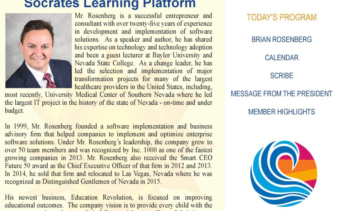 Brian G. Rosenberg – Socrates Learning Platform