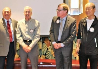 New Paul Harris fellowships were presented to Brock Fraser, Paul Maffey, Larry Rouse and Steve Kwon.