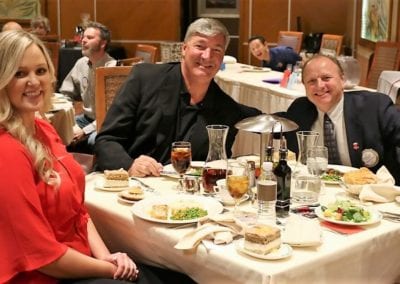 At president Jim’s head table were August Spicer, Coach Bill Laimbeer and PP Jim Hunt.