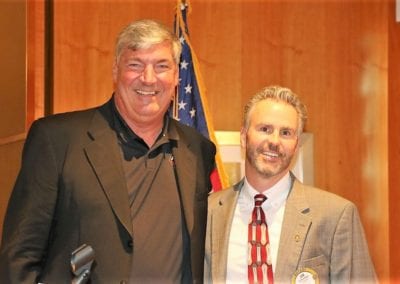 President Jim presented our speaker Bill Laimbeer with our “Share What You Can Award”.