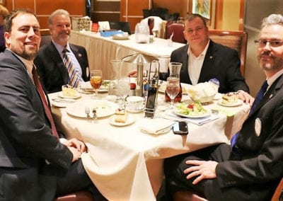 At Jim’s head table were PP Michael Gordon, Kirk Alexander, DG John Chase.