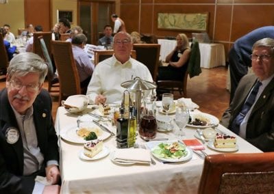 At President Jim’s head table was PEE Richard Jost, Bill Stieren and our guest speaker Ron Fraass.