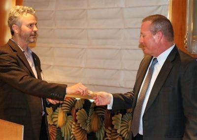 Kirk’s guest James Butschek missed his chance at the Joker.