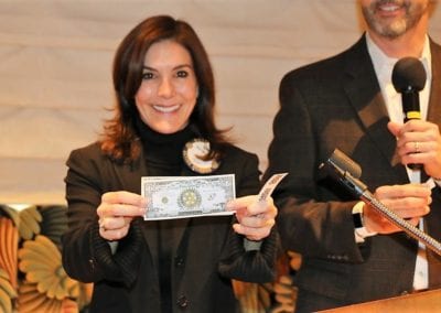 Gina Gentleman missed the Joker but was rewarded with a Million Dollar Rotary note and a $10 bill.