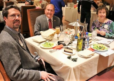 At PE Jackie’s head table was our Wheel Printer Bill Houghton, Brock Fraser and returning member Kathy Mahon.