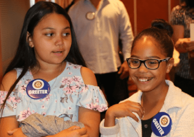 Last Week’s meeting was presented by the Kideract Students from Bracken Elementary. They opened the meeting, gave the invocation, song and the pledge of allegiance. And performed the duties of the Greeters and Sargent At Arms. What a professional job they did.