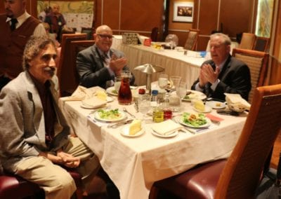At Jackie’s head table were our speaker Marty Waldman (L), Kevin Cloney and his guest.