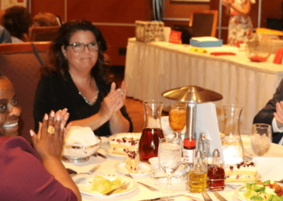 At President Jim’s head table were our speaker Kathi Thomas Gibson, Katie Decker and Josh Lambert.