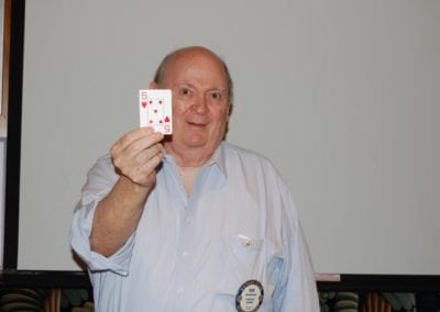 Bob Barnard had the winning ticket but drew the 5 of Hearts.
