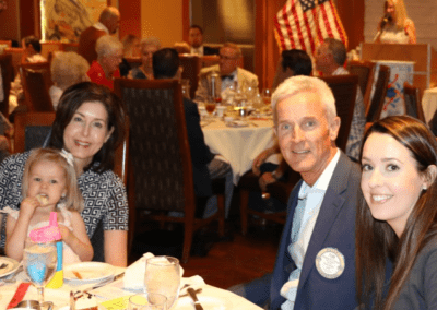 PP Tom Thomas was joined for lunch by his wife Leslie, his daughter Lane and granddaughter.