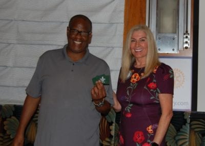 The drawing for Lawry Bucks was won by Doug Grant.