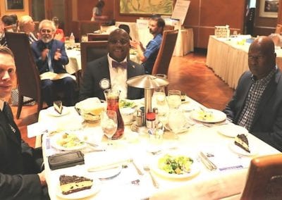 At President Jackie’s head table was Kim Nyoni, Stuart McCann and Michael Harris Special Agents in Charge for Homeland Security.