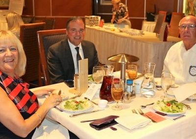 At Jackie’s head table were Rose Falocco, our speaker John Laub and Bill Stieren.
