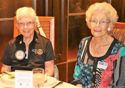 Joan Murdock was joined for lunch by her partner Ruth.