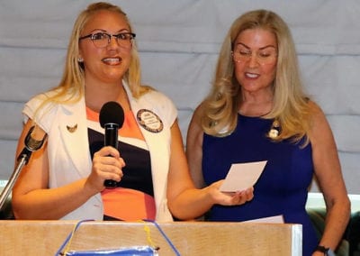 Jaime Goldsmith and President Jackie sang “Home Means Nevada’.