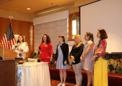 Our Open World delegation from Ukraine sing their national anthem.
