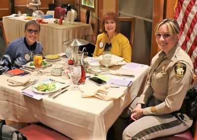 Seated at President Jackie’s head table was Janet Linder, Arleen Sirois and our speaker and member of our club Lt. Kimberly Brodeur.